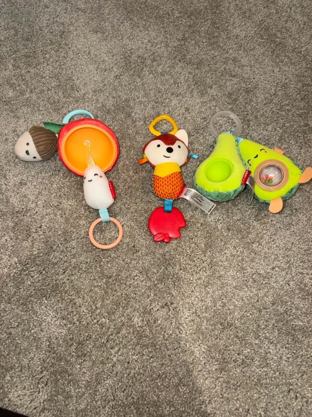 Fisher-Price Colorful Soft Baby Rattle Toy Set - Multicolor